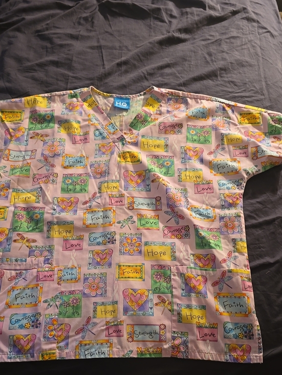 Smart Scrubs Tops - Smart Scrubs Light Pink Womens Scrub Top with Cheerful Motifs